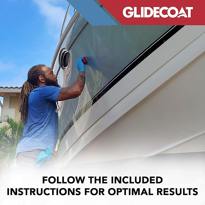 Glidecoat Marine Ceramic Coating - 50ml - UV Protection, Enhanced Gloss, Super Hydrophobic Surface Repels Dirt, Salt, Water and more - DIY Friendly Ceramic Coating for Boats - Boat Wax Alternative