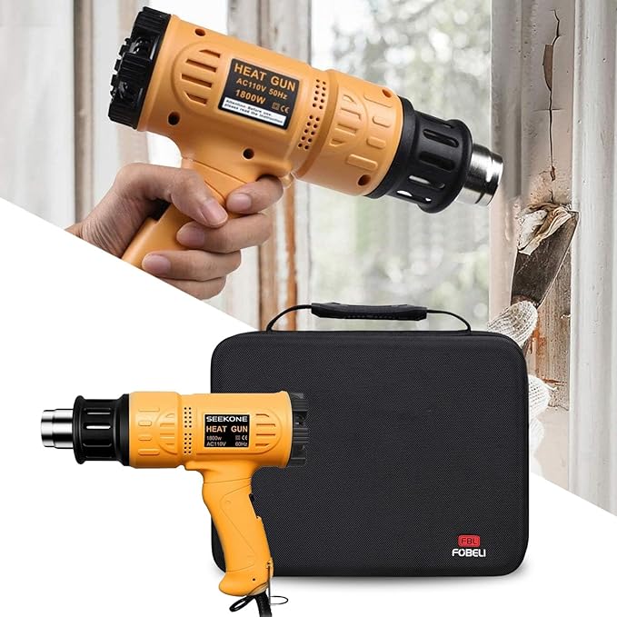 FBLFOBELI Hard Carrying Case Replacement for SEEKON/DIAFIELD/BLACK+DECKER/PORTER-CABLE Heat Gun Heavy Duty Hot Air Gun Kit Variable Temperature Control