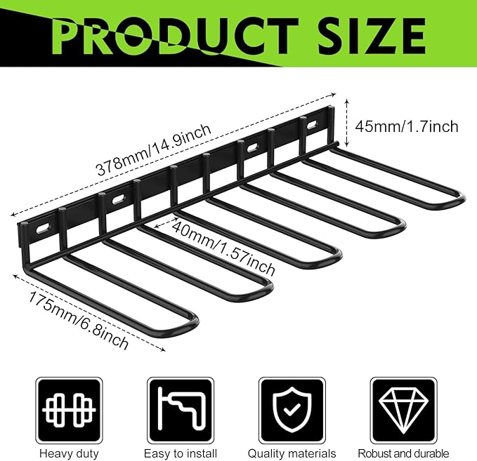 ENONCI Power Tool Organizer, Drill Holder Wall Mount,Thickened Drill Rack,50 lb Garage Storage Heavy Duty Drill Organizer Utility Storage Rack for Dewalt Milwaukee Ryobi Cordless Tools