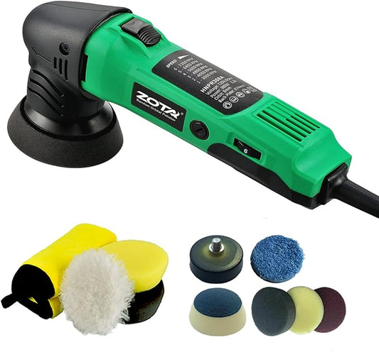 ZOTA Mini Polisher, 2-inch/ 3inch Car Buffer Polisher with 8mm Random Orbital,Car Polishers and Buffers for Car Detailing,Variable Speed Small Buffer Polisher.