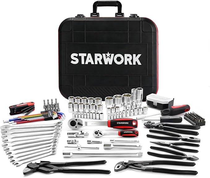 STARWORK TRUE MECHANIC™ 169-Piece Mechanics Tool Set, Professional, Metric