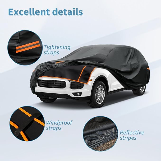 Kayme Hail Protector Car Cover, Anti Hail Multilayer Thickened Full Car Cover,Outdoor Waterproof All Weather Custom Fit Porsche Cayenne, BMW X5, Toyota 4Runner, Toyota Highlander etc