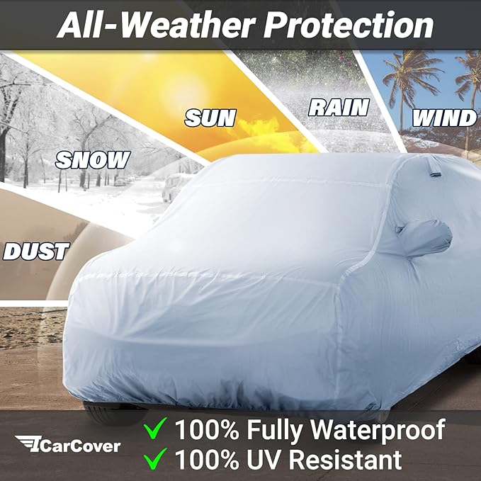 iCarCover Fits 2021-2024 Mazda MX-30 SUV Cover Automobiles Form-Fit Padded Full Exterior Waterproof Automobiles Protection Covers