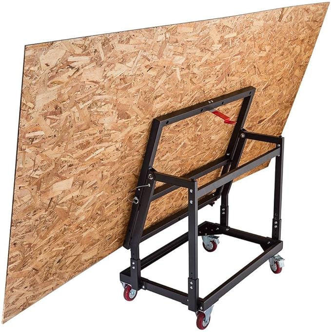 Rockler Material Mate Panel Cart and Shop Stand – Mobile Base Stand Contains Smooth Rolling 4” Casters – Mobile Workbench for Tools - Rigid Steel Frame Construction – Woodworking Tools and Accessories
