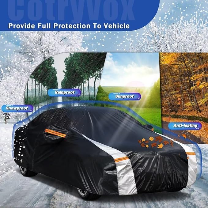 Sedan Car Cover for Buick Lucerne (2006-2011) All-Weather Outdoor Waterproof Rain Snow UV Sun Protector Full Exterior Weatherproof,Indoor Car Cover.