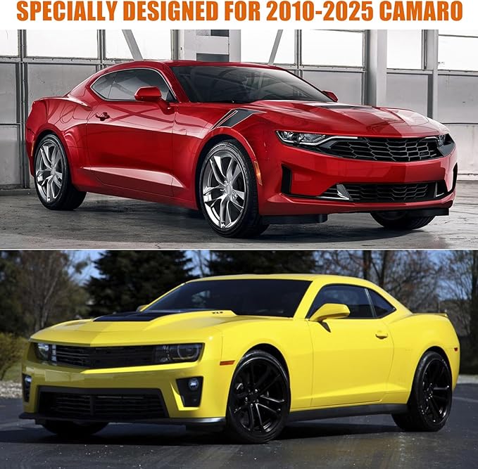 Waterproof Car Covers Replace for 2010-2025 Chevy Camaro, 6 Layers All Weather Custom-fit Car Cover with Zipper Door & Windproof Bands for Snow Rain Dust Hail Protection