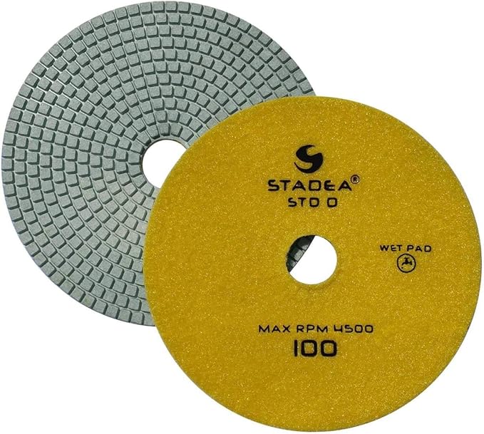 Stadea PPW252B Diamond Polishing Pad 7 Inch Grit 100 For Marble Concrete Stones Terrazzo Granite Floor Polishing