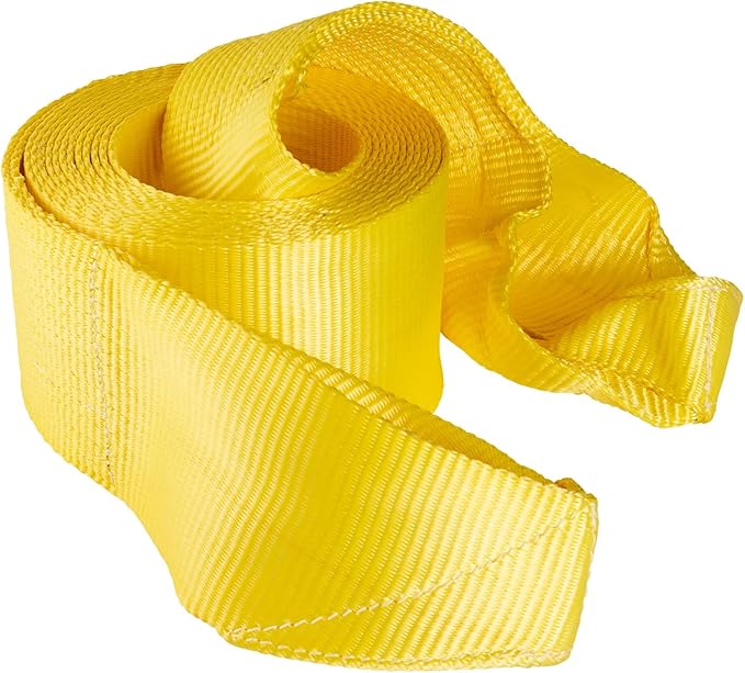 KEEPER Tow Straps Heavy Duty with Loops - 6" x 30' Towing Strap, 60,000 lbs Break Strength - Ideal for Vehicle Recovery, Trucks, SUVs, and Off-Road Use