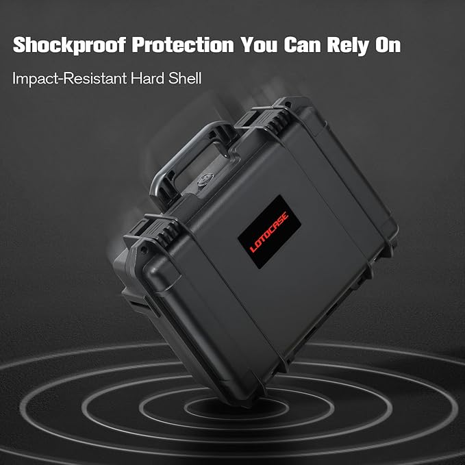 LOTOCASE Case for NOCO GBX55 – Waterproof Hard Shell Carrying Case with Custom Pre-Cut Foam, Shockproof Protective Travel Box Compatible with Boost GBX55 UltraSafe Jump Starter
