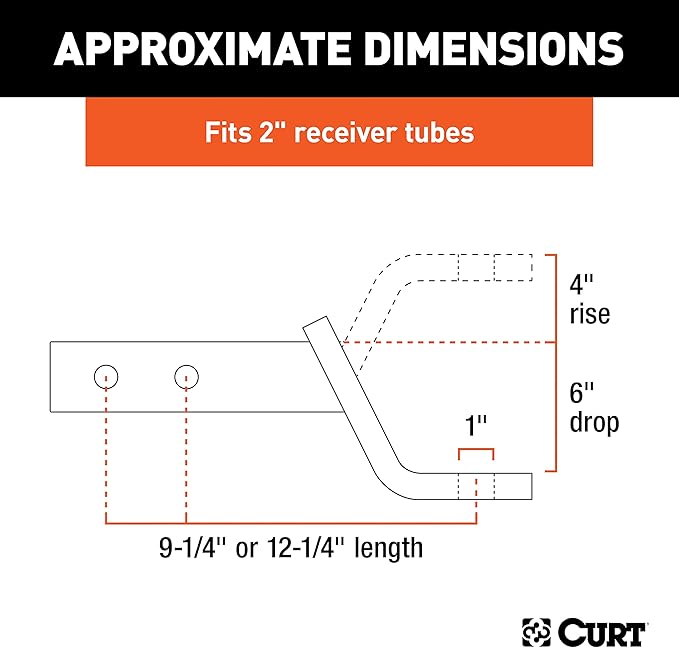 CURT Manufacturing 45240 Dual-Length 2" Ball Mount