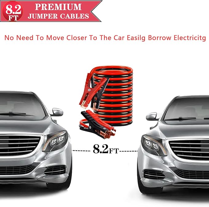 HAIPHAIK Roadside Emergency Car Kit-Emergency Car Kits for Vehicles Car Safety Kits with Jumper Cables,Tow Rope, Safety Hammer, Reflective Warning Triangle,Gifts for New Drivers