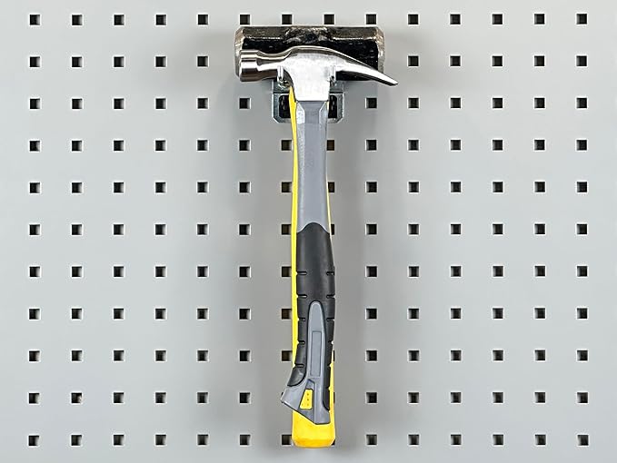 Triton Products 52319 LocHook 3 -Inch Double Rod 90-Degree Bend 3/16-Inch Diameter Zinc Plated Steel Pegboard Hook for LocBoard, 5-Pack