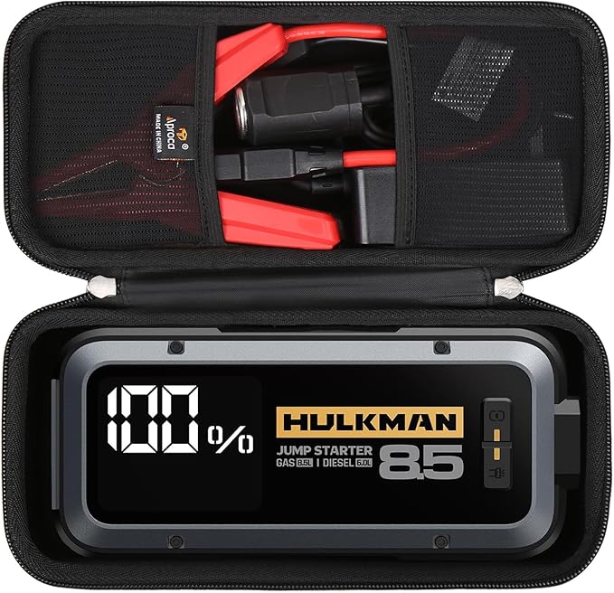Aproca Case Compatible with HULKMAN Alpha85/Alpha85S/Alpha Pro Jump Starter, Portable Hard Storage Bag for Accessories (Case Only)