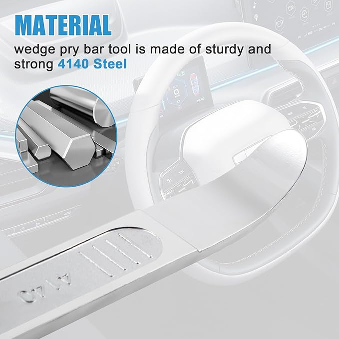 4140 Pry Tool,Pry Bar Trim Removal Tool,Pocket Pry Bar,Automotive Trim Removal Tool Kit,Aircraft Trim Removal Pry Tool,Interior and Exterior Trim Removal Kit for Planes