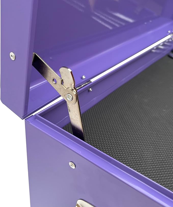 Workington Portable Metal Tool Chest with 9 Drawers, 24" 9-Drawer Tool Chest Cabinet with Ball Bearing Drawer Slides, Steel Tool Storage Box Organizer 4006 Purple