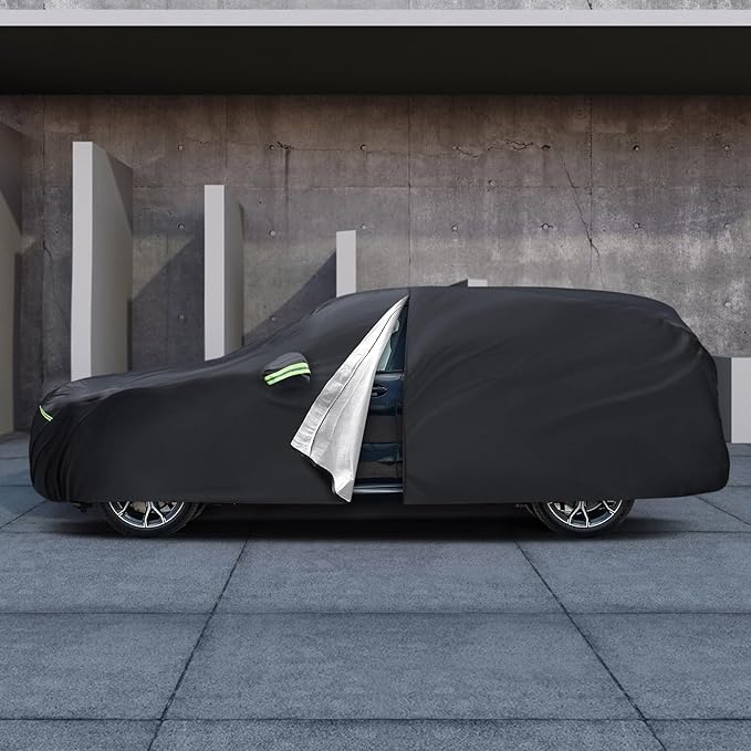 Car Cover Fit for Honda CRV 1997-2025, Toyota RAV4 2006-2025, Migaven Waterproof Full Exterior Cover Sun Rain Protection with Door Zipper and Cotton Lining