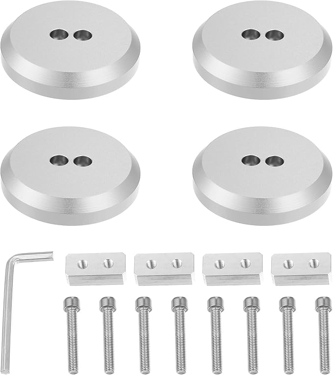 X AUTOHAUX 4 Pcs Aluminum Jack Pads Jack Pucks for Chevrolet Corvette C5 C6 C7 C8 Z06 ZR1 1997-2021 Jacking Lift Pad Jack Lift Point Pad Adapter Silver Tone