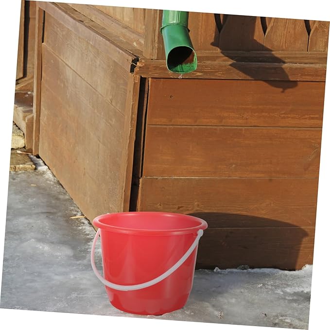 Plastic Round Bucket Portable Water Bucket Fishing Water Pail Beach s Watering Car Wash Home Food Storage Utility Tub Plastic Thicken