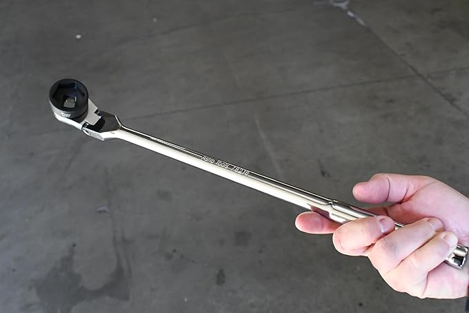 Astro Tools 78218 Extra-Long Flex Head Ratchet Wrench for 1/2" Nano Sockets