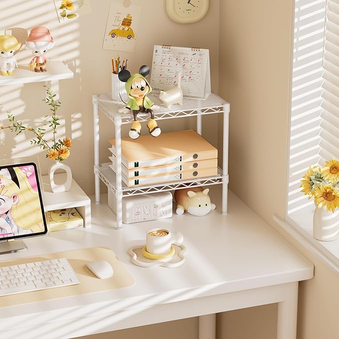 SINGAYE Shelf Closet Wire Shelving：Adjustable Metal Unit for Laundry Room Organization Bathroom Kitchen Home Storage Small Pantry Rack Shelves