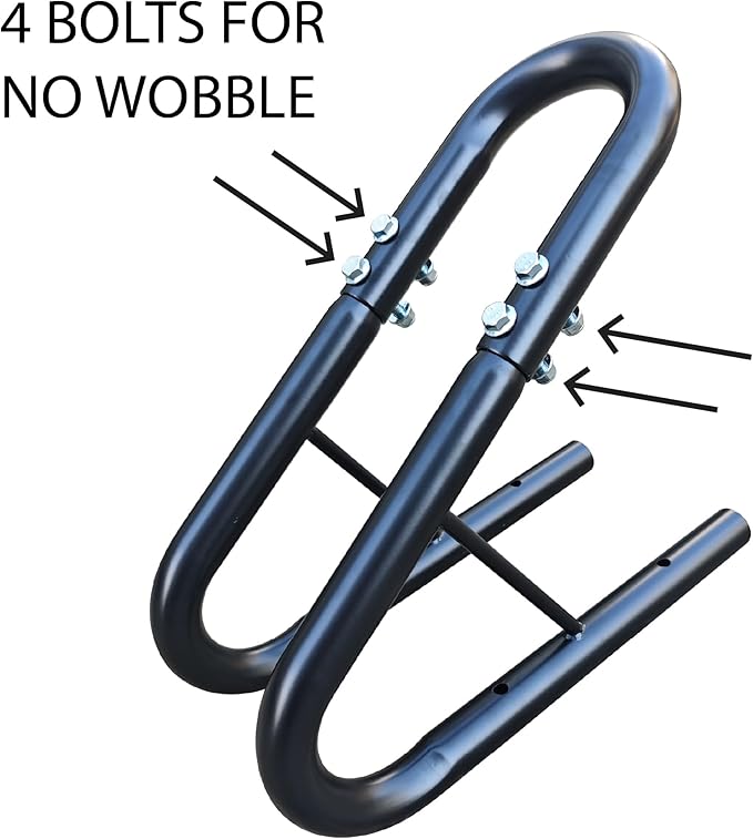 4 Bolt No Wobble Heavy Duty Wheel Chock Motorcycle Dirt Bike Wheel Chock 5.5'' Wide 2 Pack