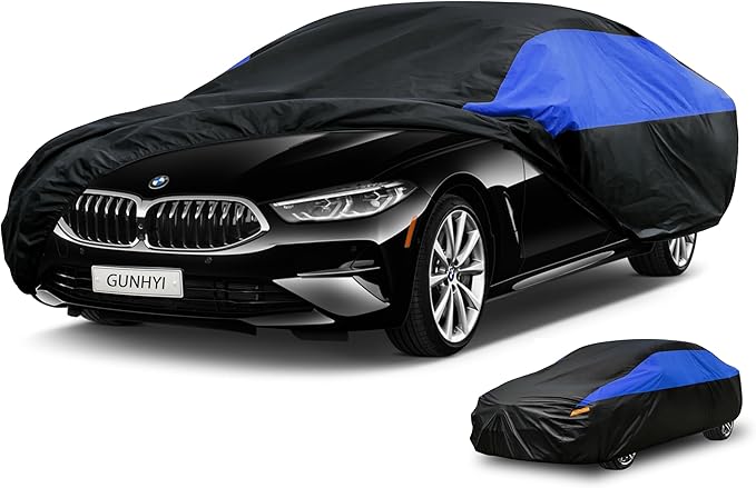 BMW Car Cover Custom Fit BMW 8 Series Gran Coupe Waterproof All Weather, Lightweight Full Car Cover Outdoor Sun UV Rain Dust Snow Wind Protection.