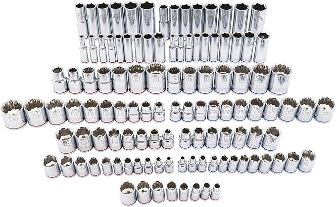 STARWORK TRUE MECHANIC 303-Piece Mechanics Tool Set and Socket Set, Professional, SAE/Metric