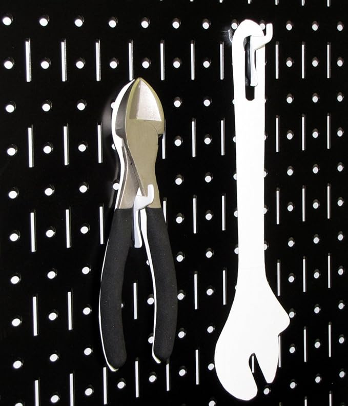 Wall Control Pegboard 32in x 16in Black Metal Pegboard Tool Board Panel