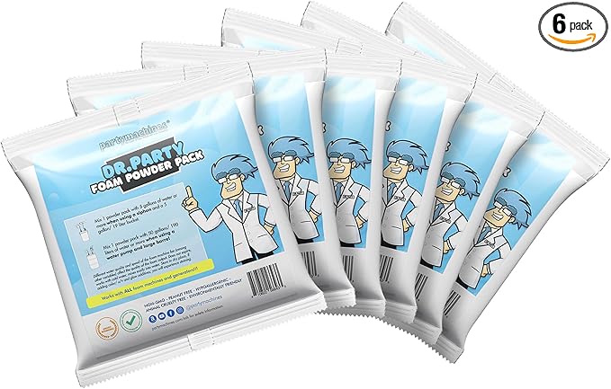 The Most Reliable and robust foam party solution - Up to 700 Gallons or 12 Rounds of bubble party fun - Compatible with ALL Foam Machines & Generators