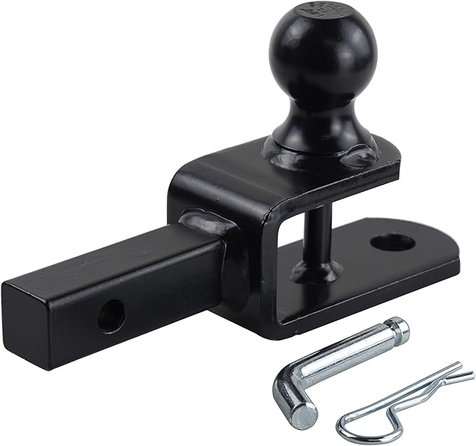 TOPTOW 3 in 1 ATV/UTV Towing Hitch Receiver 64032 Ball Mount Adapter with 1 7/8 inch Ball, Fit for 1-1/4 inch Receiver