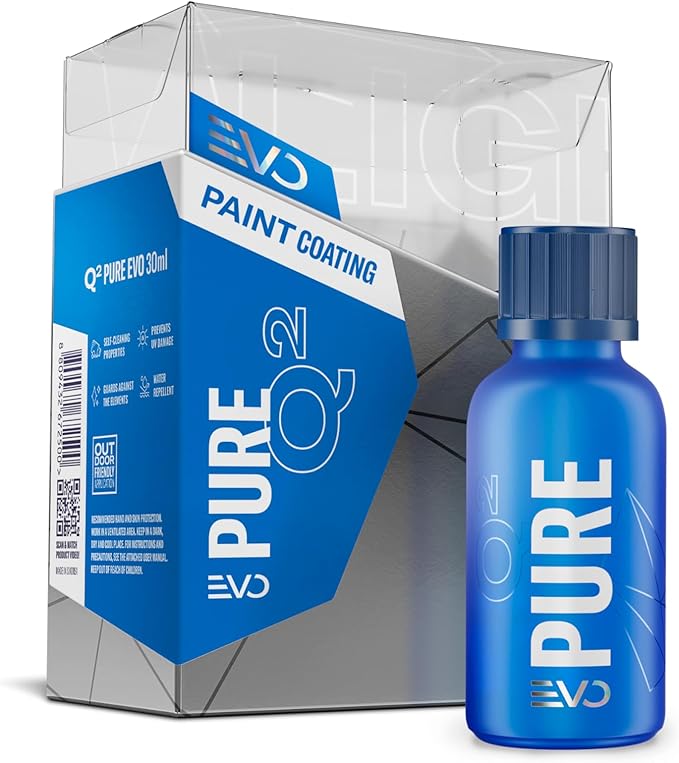 GYEON Q2 PURE EVO Ceramic Coating – Ultra Gloss – sio2 Hard – Deep Shine - Single Layer – Outdoor Application – Water Spot Resistant - Extreme Durability (30ml)