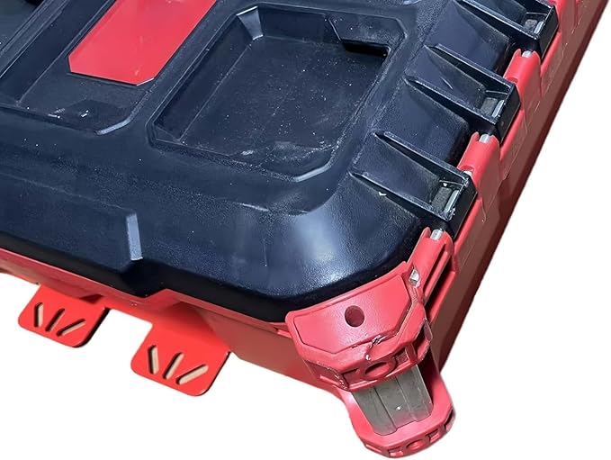 NyVoozy Packout Mounting Plate, Metal Base for Milwaukee Toolboxes, Wall or Floor Mount (2, red)