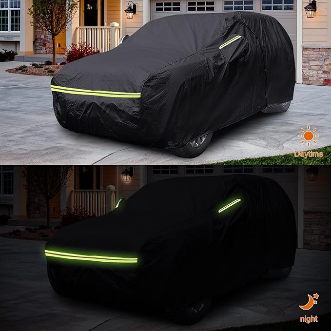 Waterproof Car Covers Replace for 1998-2007 Lexus RX350 RX450H RX500H, 6 Layers All Weather Custom-fit Car Covers with Zipper Door & Windproof Bands for Snow Rain Dust Hail Protection
