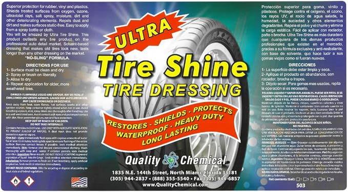 Quality Chemical Ultra Tire Shine Solvent-Based Tire Dressing / 1 Gallon (128 oz.)