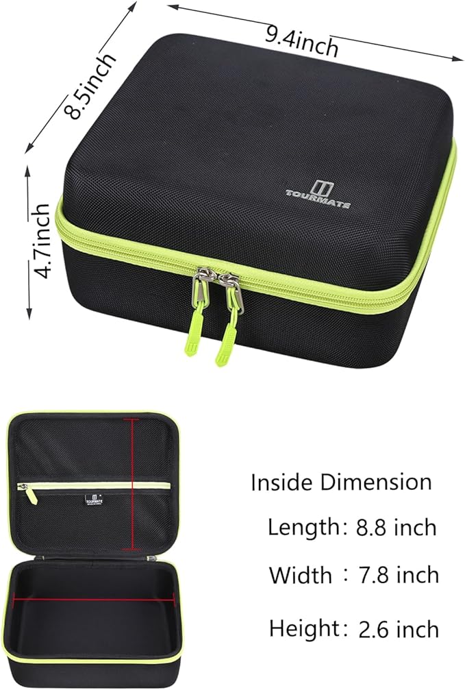 Hard Storage Case for RYOBI ONE+ 18V Cordless 1/2 in. Drill PCL206B - Travel Case for RYOBI ONE+ 18V Cordless 1/4 in/18V,3/8 in Driver(Box for Sale) (Black & Green)