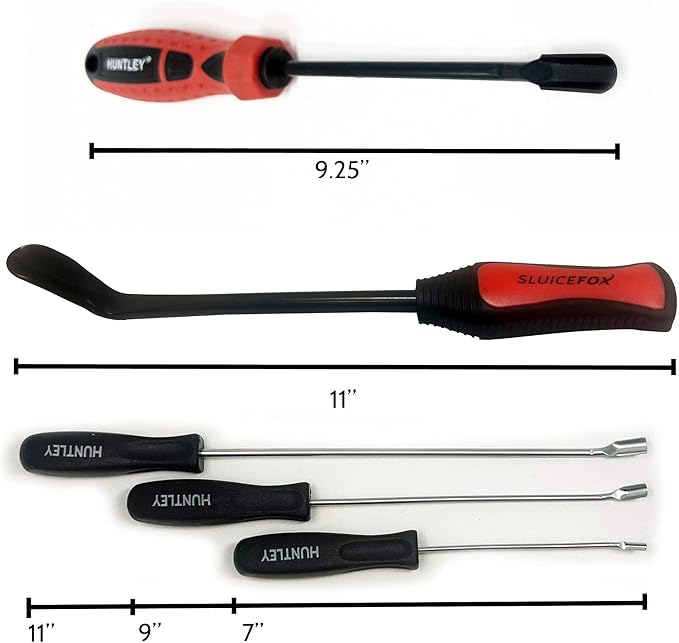 Sluice Fox Huntley Spoon Prospecting Crevice Tool Scoop Scraping Tool Gold panning Kits; Multiple Sizes of Heavy Duty Scraping Spoon pry bar paydirt Spoon tip