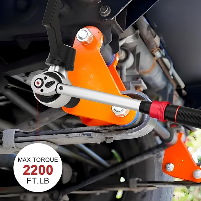 VANPO Torque Multiplier, 1:3 Torque Ratio, Heavy Duty Torque Multiplier Wrench, 1" Drive Output 2200 Ft.lb/2982.22 N.m, 3/4" Drive Input 733 Ft.lb/993.6 N.m for Caravans, Truck, Tractor Maintenance