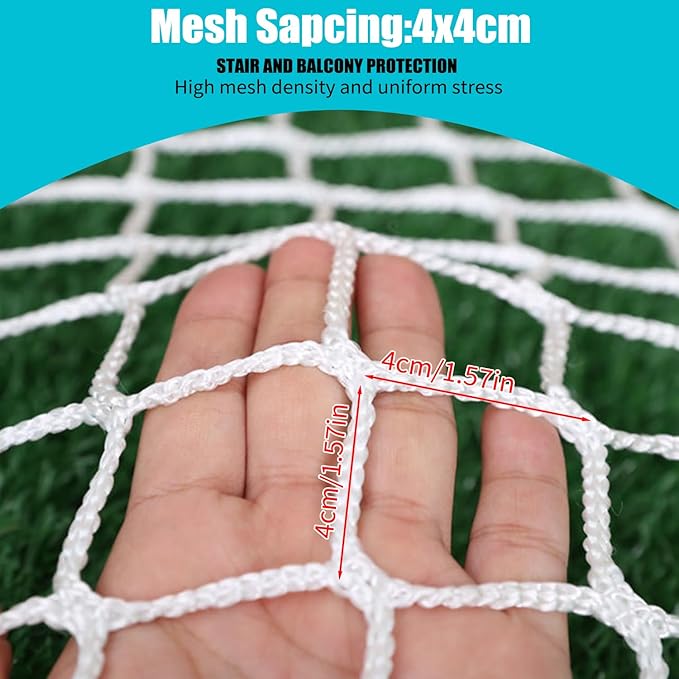 Climbing Cargo Net for Kids Outdoor Balcony Safety Net Rope Netting Playground Climbing Net Stairway Railing Safety Net for Children Pets Toys Knotless Polyester Sports Netting