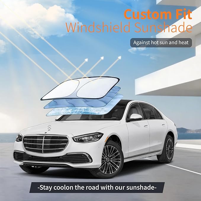 Waterproof Car Cover All-Weather, Heavy-Duty Outdoor Full Exterior Automobiles Snow Cover for Sedan 204-208 inch with Sun Visor,Zippered & Storage Bag - Black