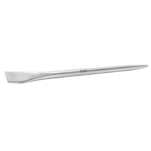 Groz 18-inch Aligning Pry Bar | Heavy Duty | Round Section | Zinc Plated | #33170