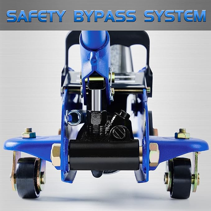 TONDA Floor Jack 2 Ton,Blue and Jack Stands 3 Ton