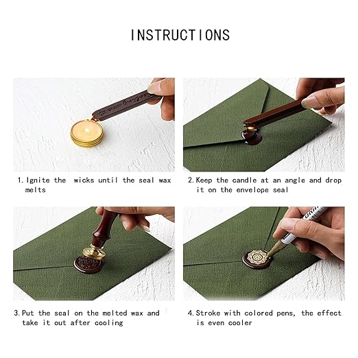 12 Pieces Sealing Wax Sticks with Wicks for Letter Seal Wax Stamp,Wedding Invitations, Packaging Decoration,Christmas Gift Ideas (Color A)