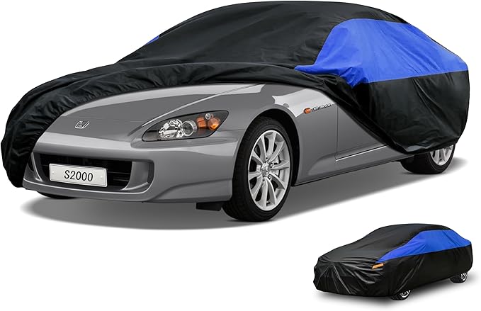 Honda Car Cover Custom Fit Honda S2000 Waterproof All Weather, Lightweight Full Exterior Cover for Automobiles Outdoor Sun UV Rain Dust Snow Wind Protection.