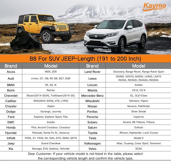 Kayme Hail Protector Car Cover, Anti Hail Multilayer Thickened Full Car Cover,Outdoor Waterproof All Weather Custom Fit Porsche Cayenne, BMW X5, Toyota 4Runner, Toyota Highlander etc
