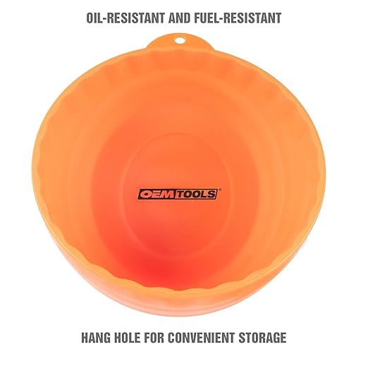 OEMTOOLS 25332 Orange Magnetic Nut Cup, Curved Magnetic Parts Tray Holds Up to 5 Pounds, Attaches To Metal Surfaces, Multi-Use Nuts And Bolts Organizer Made From Durable ABS Plastic