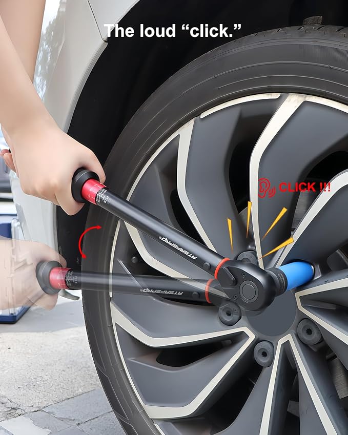 ATsafepro Torque Wrench 1/2 Drive -Dual Scales 10-160 Ft-Lb /13.60-217 Nm,1/2 Torque Wrench-High Precision ±3%,Tire Torque Wrench-72 Tooth Dual-Direction,Easy Use for Bikes, Moto & Cars