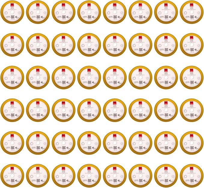 RUPES 9.DA100M Pack of 48 Yellow D-A Fine Finishing Foam Pads 100mm | Ideal for Paint Correction & Gloss Enhancement | Compatible with 4" Backing Plate | Moderate to Fine Defect Removal