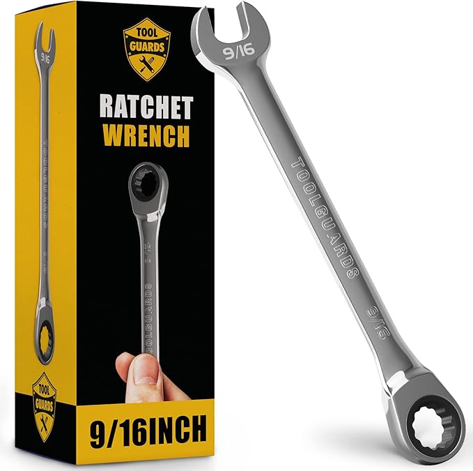 TOOLGUARDS 9/16" Wrench - Ratcheting Wrench - Slim Profile - Ratchet Wrench