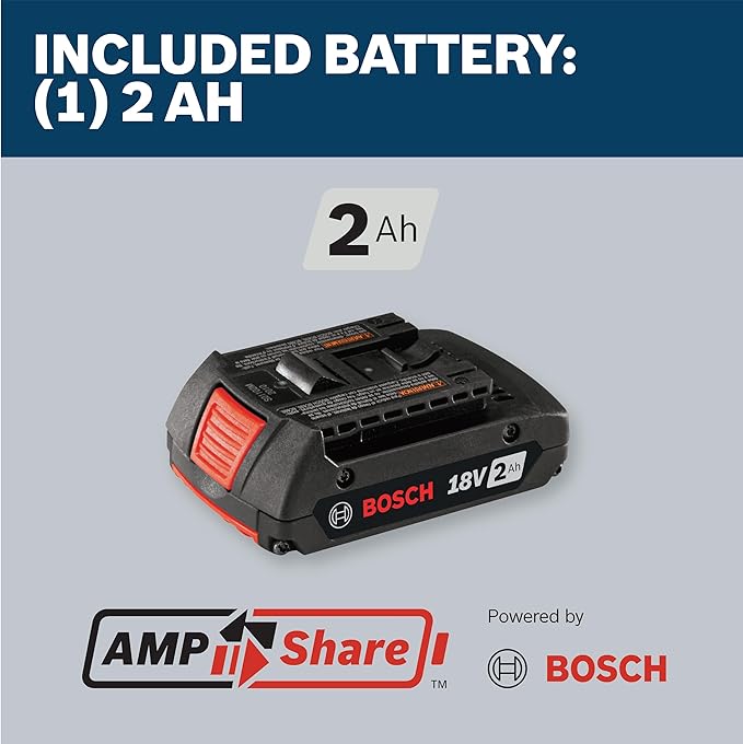 BOSCH GSB18V-65B12 1/2 In. Brushless Hammer Drill/Driver Kit - 575 In.-Lbs. Max Torque, Switchable KickBack Control, Rapid Mode Selector, Dual LED Worklights, Battery and Charger Kit Included
