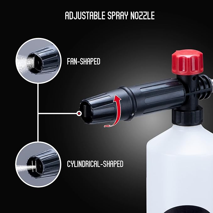 Suds Lab F2 Super Wash Foam Cannon, Adjustable Foam Nozzle, Quick Connect to any Pressure Washer, Clean Dirt and Dust, Home Car Washing
